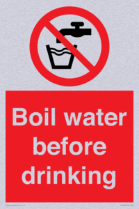 Boil water before drinking